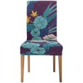 thumbnail image 2 of Funda protectora para silla ABPHQTO elástica con flores doradas de la jungla juego de 4, 2 of 4