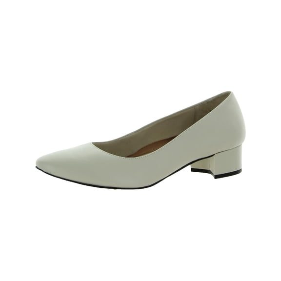 Walking Cradles Womens Heidi Leather Round Toe Pumps