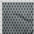 thumbnail image 3 of oneOone Cotton Flex Gray Fabric Argyle Check Craft Projects Decor Fabric Printed By The Yard 40 Inches Wide, 3 of 4