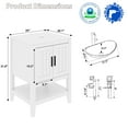 thumbnail image 2 of Eclife 24" Freestanding Bathroom Vanity Set with Vessel Sink, without Mirror, 2 of 8
