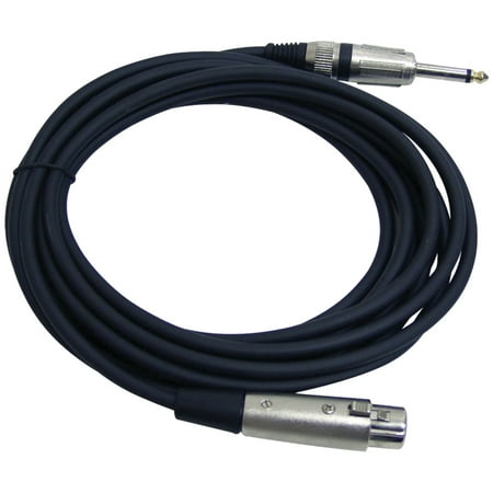 Pyle Pro PPMJL15 XLR Microphone Cable, 15ft (1/4'' Male to XLR Female)