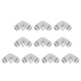 thumbnail image 1 of Conectores de aire de 90 grados de dos vías Unique Bargains, ajuste de 5/32", plástico, 10 piezas, tono blanco y plateado, 1 of 1