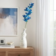 Mainstays 32 in Artificial Blue Cymbidium Orchid Stem, Indoor Flower Stem