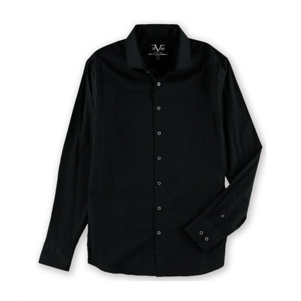 Versace Camisa con botones y cuello extendido para hombre, color