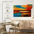 thumbnail image 5 of Elephant Stock Sunset Seascape Scene Wall Art - Horizontal Canvas Wall Art - Living Room Wall Decor - Transportation Canvas - Orange And Turquoise Decor - 48" x 32", 5 of 8
