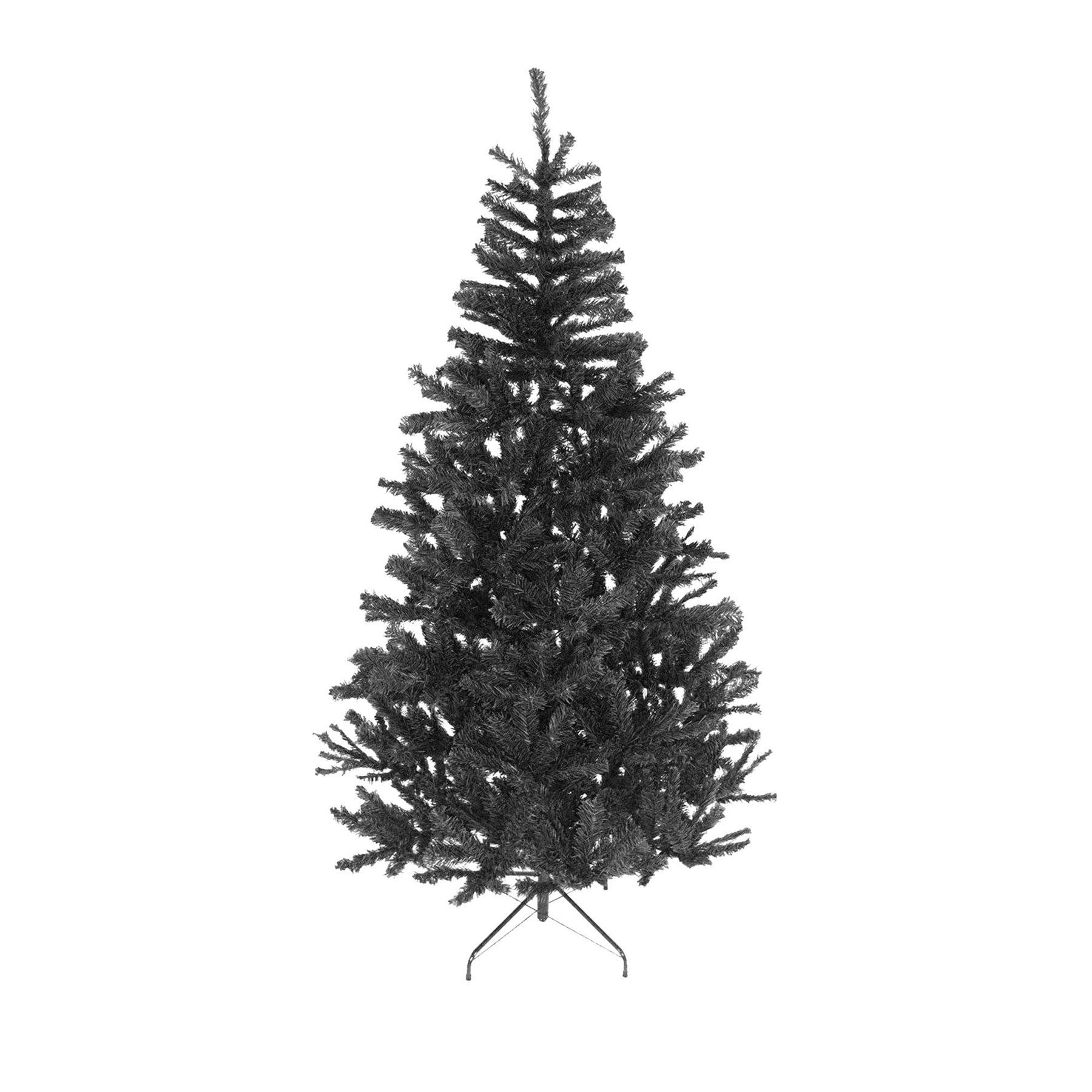 Super 5ft,6ft,7ft BLACK Colorado Artificial Christmas Tree Pine Tips Metal Stand 