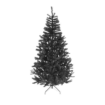 7ft - Black Christmas Tree Imperial Tips Artificial Tree with Metal Stand - Walmart.com
