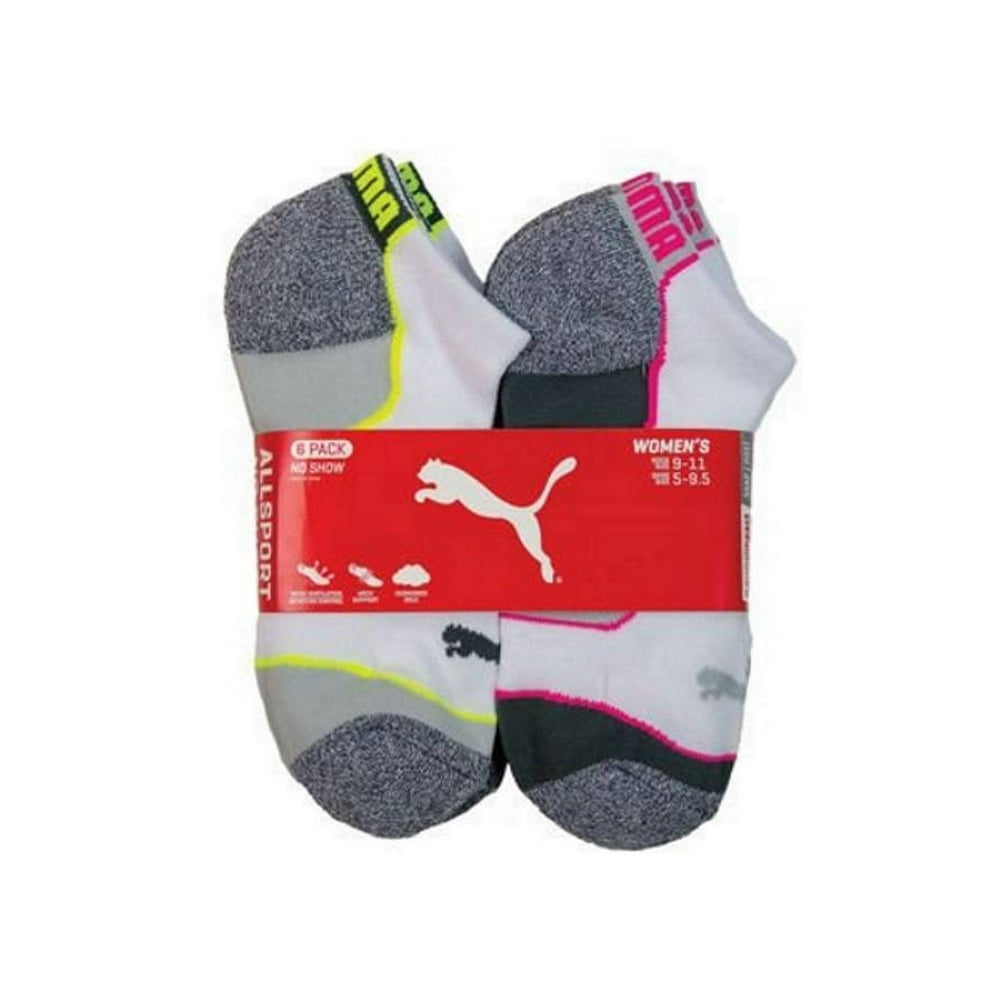 PUMA Puma Women's All Sport No Show Athletic Socks, 6Pairs Walmart