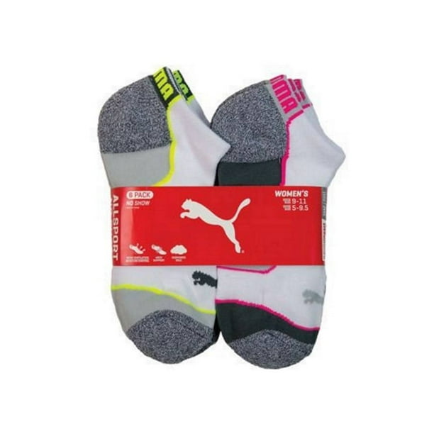 PUMA Puma Women's All Sport No Show Athletic Socks, 6Pairs Walmart