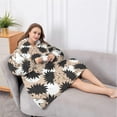 thumbnail image 5 of Oversized Wearable Blanket Hoodie,Black Cute Hedgehog Pattern Sherpa Blanket Hoodie with Super Pockets,Super Warm Fuzzy Pullover for Women & Men, 5 of 6