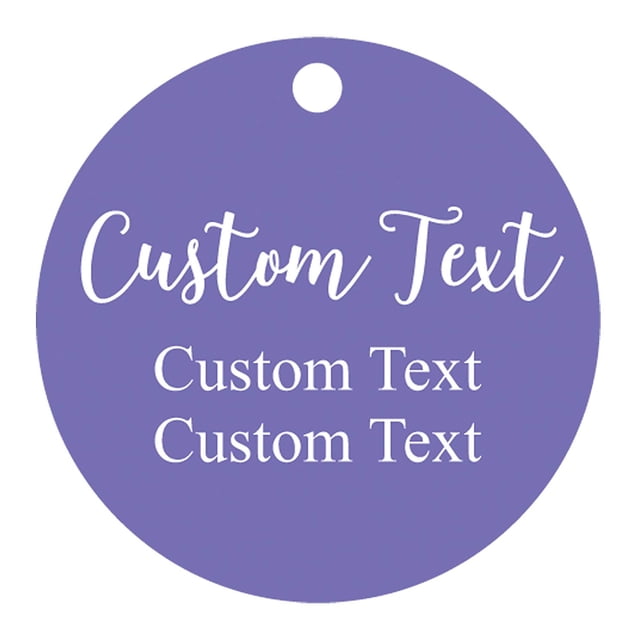 100 PCS Custom Made Any Text Hang Tags Round Shape Personalized Wedding Favor Gift Tags