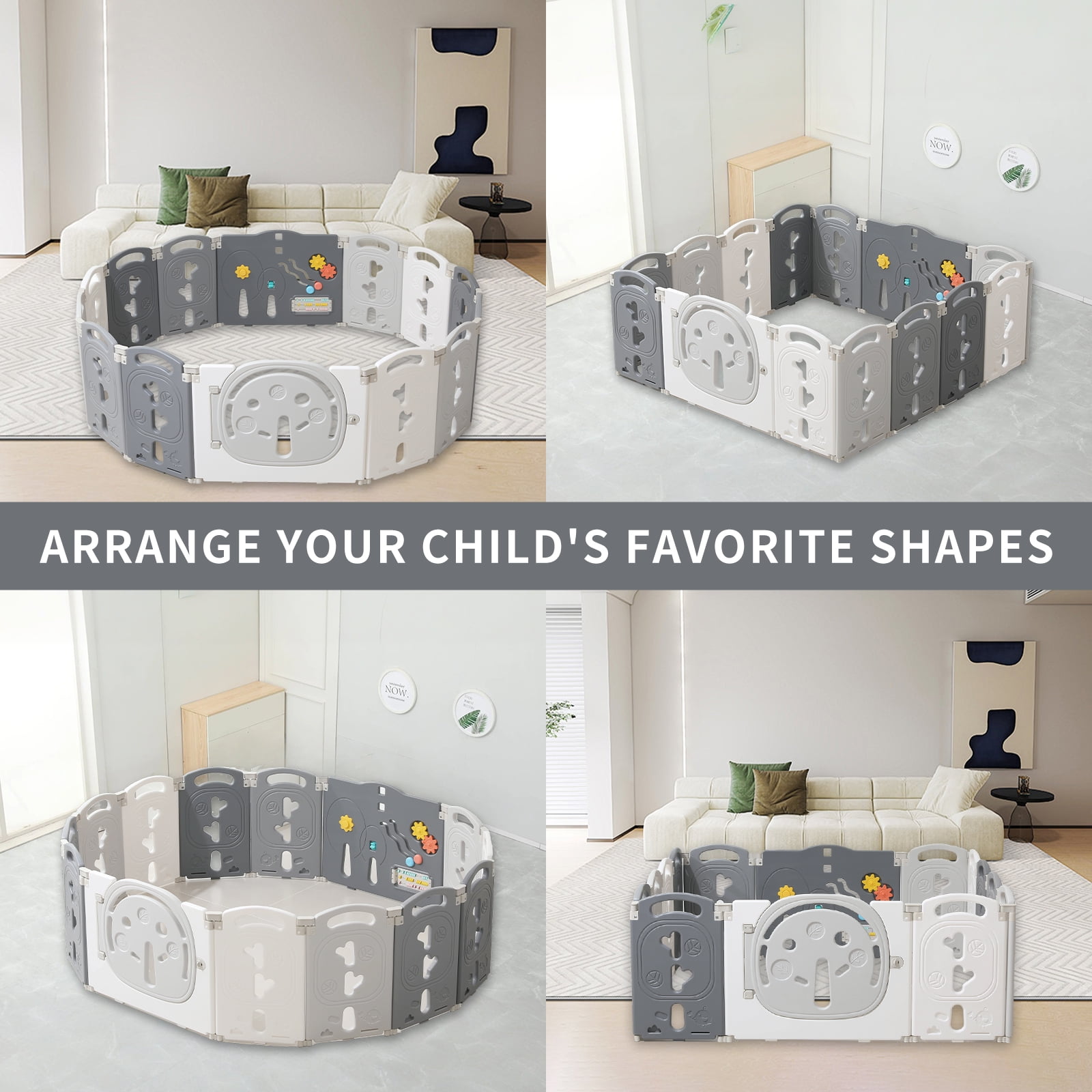 Kids and Toddlers' Playpen,Kids Activity Center Safety Play Yard for Indoor&Outdoor,Plastic,Portable,59"x59"