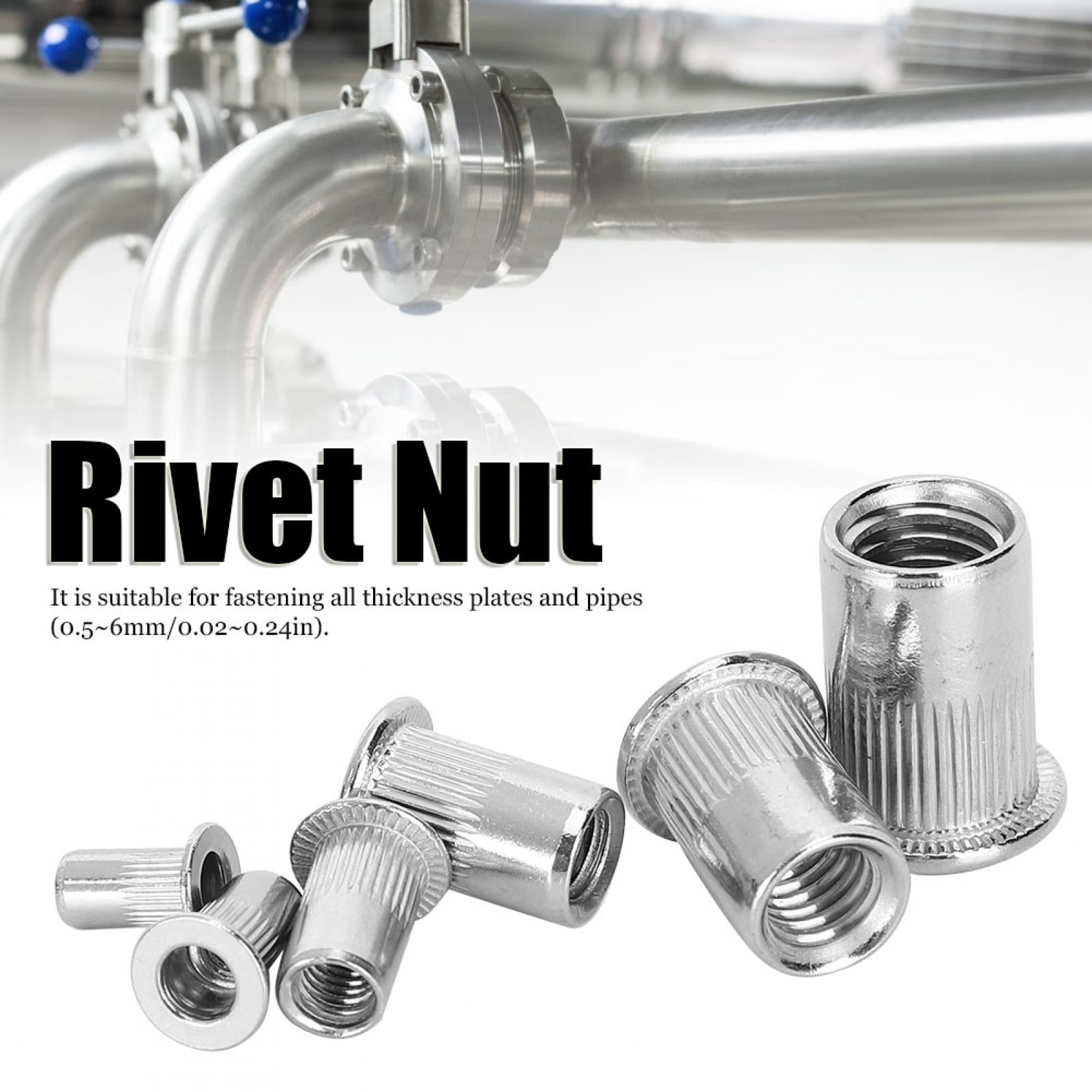 Rivet Nut Assortment Kit 205pcs M3-M10 Quick Riveting Nut Kit Riveting Guns for Home Decoration Construction Industry 