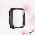 thumbnail image 3 of EeaseCA Professional Watch Protective Case Delicate Plating Watch Cover Practical Watch Anti-drop Case Durable Watch Protective Frame Cover Compatible for Fitbit Versa Lite Black, 3 of 8