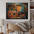 thumbnail image 2 of Designart "Retro Laundry Pop" Bath & Laundry Print on Natural Pine Wood, 2 of 5