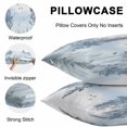 thumbnail image 5 of Throw Pillow Covers 20x20 Inch Set of 2, Ombre Forest Grey Waterproof Outdoor Pillow Covers, Mountain Watercolor Branches Decorative Cushion Pillowcases for Couch, Sofa, Bed, Garden, Patio, 5 of 9