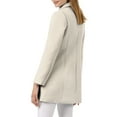 thumbnail image 4 of INSPIRE CHIC Women's Peter Pan Collar Double Breasted Winter Long Trench Pea Coat XL Beige, 4 of 8