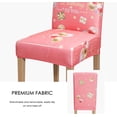 thumbnail image 5 of Chair Covers for Dining Chairs Set of 4,Birthday Party Pink Stretch Dining Room Chair Cover Kitchen Parsons Chair Slipcovers (Pack of 4, Birthday Party Pink), 5 of 6