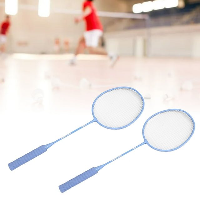 2 Player Badminton Set, Anti Breaking Strings Groove Design Lightweight Alloy Racket with Fluidic Frame, for Training and Entertainment