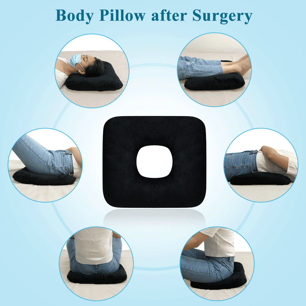 Bed Sore Cushion for Butt Positioning，Pressure Relief Pillow for Pressure Ulcers, Donut Wedge Cushion for Sleeping, Post-Surgery  Back Support, Medical Seat Cushion for Body & Leg Support（L）