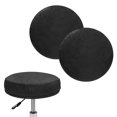 thumbnail image 1 of Uxcell 2-Pack Fundas Redondas para Taburetes de Bar, para Cojín de Taburete de Terciopelo Lavable de 12-14 Pulgadas con Bandas Elásticas [Negro], 1 of 7
