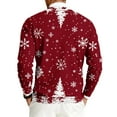 thumbnail image 4 of Wutalume Men's Christmas Print Crewneck Sweater, Long Sleeve Ribbed Knit Pullover, Relaxed Fit Casual Business Knitwear for Holiday Parties and Daily Wear,Red 2XL, 4 of 6