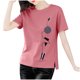 thumbnail image 2 of Puntoco moda mujer casual manga corta impreso o-cuello blusa señoras camiseta tops Puntoco Puntoco-4790, 2 of 3