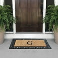 thumbnail image 4 of A1HC Natural Coir and Rubber Paisley border Monogrammed Doormat, Anti-Shed Treated Durable for Outdoor Entrance , 23"X38", Black, 4 of 7