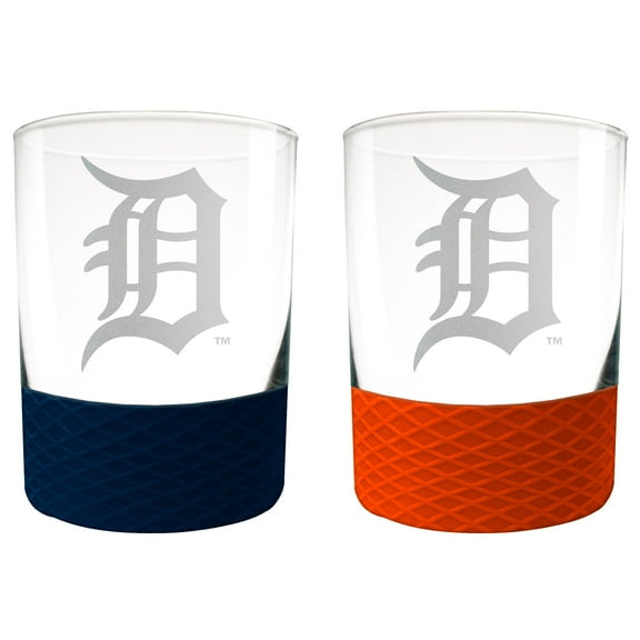 Detroit Tigers 14oz. Commissioner Rocks Glass Two-Piece Set