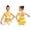 Bright Yellow, variant on Kids Competition Wear Rhinestone Plume Latin Dance Dress Competitions Gymnastics Mock Neck Apparel Pink 6
