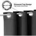 thumbnail image 2 of Blackout Curtains 80 Inches Long 2 Panels Set for Living Room, Grommet Thermal Insulated Room Darkening Curtains for Bedroom (Dark Grey, 52 x 80 Inch), 2 of 5