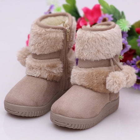 

Toddler Kids Baby Shoes Children Boys Girls Solid Warm Outdoor Shoes Boots