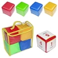 thumbnail image 4 of Juguetes De Aprendizaje De Dados Suaves Para Niños, Juguetes De Cubo Para Bebés, Dados De Lanzamiento Con Bolsillos Transparentes, Juguetes De Aprendizaje Temprano Monstrate HA035235-00, 4 of 6