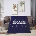thumbnail image 6 of DouZhe Ultra-Soft Micro Fleece Lightweight Flannel Bed Blanket, Glitch Text Game Over Print Cozy Warm Throw Blankets, 80"x60", 6 of 7