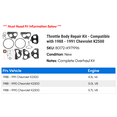 thumbnail image 2 of Throttle Body Repair Kit - Compatible with 1988 - 1991 Chevy K2500 1989 1990, 2 of 2