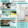 thumbnail image 4 of Luku 12000 BTU 3-in-1 Portable AC for 550 Sq.Ft, Fast Cooling, Low Noise, with Remote & Easy Installation, 4 of 8
