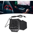 thumbnail image 4 of Veeki Clavier de Jeu d'Une Main, RGB Clavier Macro Rétroéclairé à une Main avec Repose-Poignet, 33 Touches Ergonomique Mini Clavier de Jeu avec Interrupteur Bleu pour PC Gamer PS5, Touches Multimédia de Soutien-051602, 4 of 5