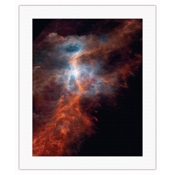 The Dusty Side of the Sword of Orion - European Space Agency's Hershel Space Observatory - NASA Color Photo - Fine Art Rolled Canvas Print (Unframed) 16in x 20in