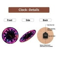 thumbnail image 7 of Neon Clock Wall Decor Pink Purple Art 10-Inch Silent Wooden Wall Clock, Battery Operated (AA Batteries Not Included), Artistic Home Decor, 7 of 7