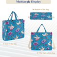 thumbnail image 6 of Corduroy Composite Fabric Tote Bag Magnetic Snap Large Capacity Crossbody Bag Beige Shoulder Strap Cute Doves and Envelopes, 6 of 8