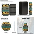 thumbnail image 7 of Pzuqiu 14 Pcs Aztec Sunflower Front Back Car Seat Covers Auto Steering Wheel Headrest Coasters Center Console Cushion Pad Seat Belt Key Chain Sets Covers Automobile Interior Sets Accessories, 7 of 7