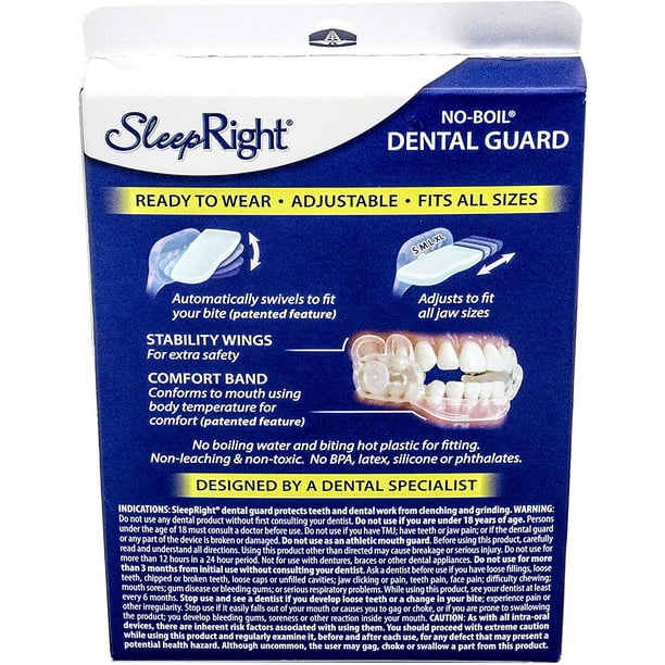 Sleep Right Noboil Dental Night Guard Dura Comfort with Storage Case, Clear, 1 Count Walmart