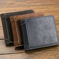 thumbnail image 2 of Flmtop Baellerry Men Foldable Purse Multi Card Slot Retro Wallet Faux Leather Bag Pouch, 2 of 10