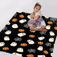 thumbnail image 4 of Halloween Cute Ghost Blanket Pumpkin Spider Web Flannel Throw Blanket for Bed Sofa Travel All Season Kids 40" x 50", 4 of 6