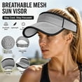 thumbnail image 6 of TFEOQRY Unisex Sun Visor Hat Wide Brim Lightweight Breathable UV Protection Adjustable Empty Top Baseball Mesh Cap, 6 of 6