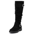 thumbnail image 2 of LOVE STEETLY Women's Slouchy Knee‑High Riding Boots, Round Toe Platform Side Zipper Casual Versatile Comfort Boot., 2 of 7
