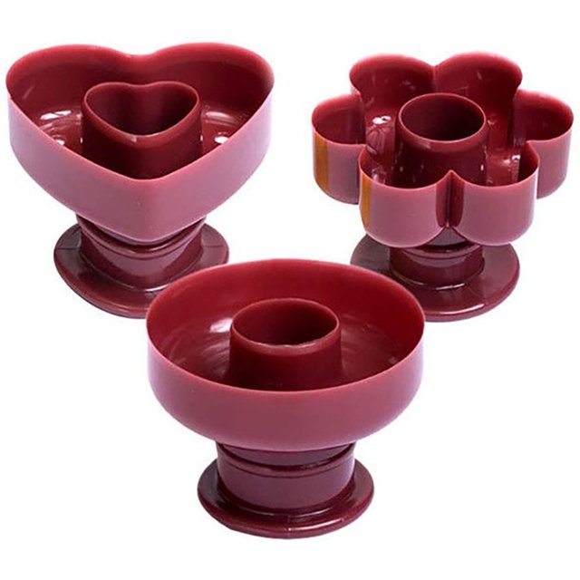 Gibobby Nuevas ideas Gadgets para hornear Postre Herramientas de bricolaje Plástico Donut Galleta Pan Herramientas de bricolaje(Vino)