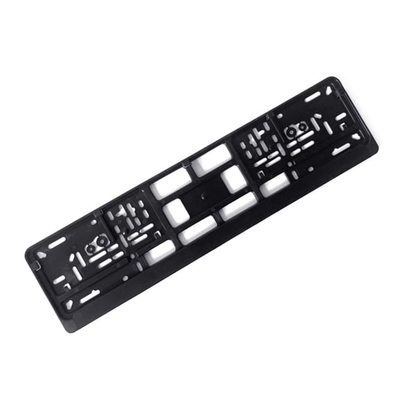 Milue Black European Size License Plate Frame Holder Plastic Number Plates Holder