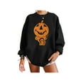 thumbnail image 1 of Sunloudy Sudadera casual de Halloween para mujer, jersey de manga larga con cuello redondo y estampado de calabaza para adultos Sunloudy  moda, 1 of 5