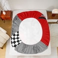 thumbnail image 5 of jejeloiu Motorcycle Motor Biker Bed Sheets,Red Gray Black King Sheets For Boys Kids 4 Pieces, 5 of 7